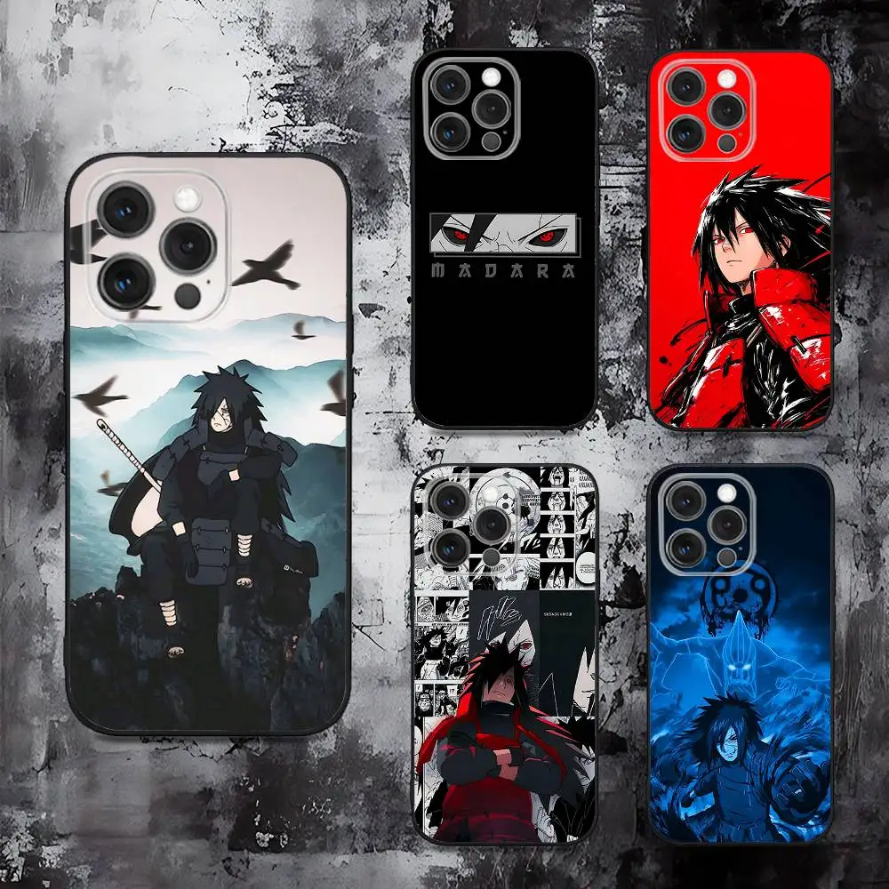 

U-Uchihas M-MadaraS Phone Case For iPhone 16,15,14,13,12,11,Pro,Max,Plus,X,XS,SE,E,Mini,Soft Silicone Black Case