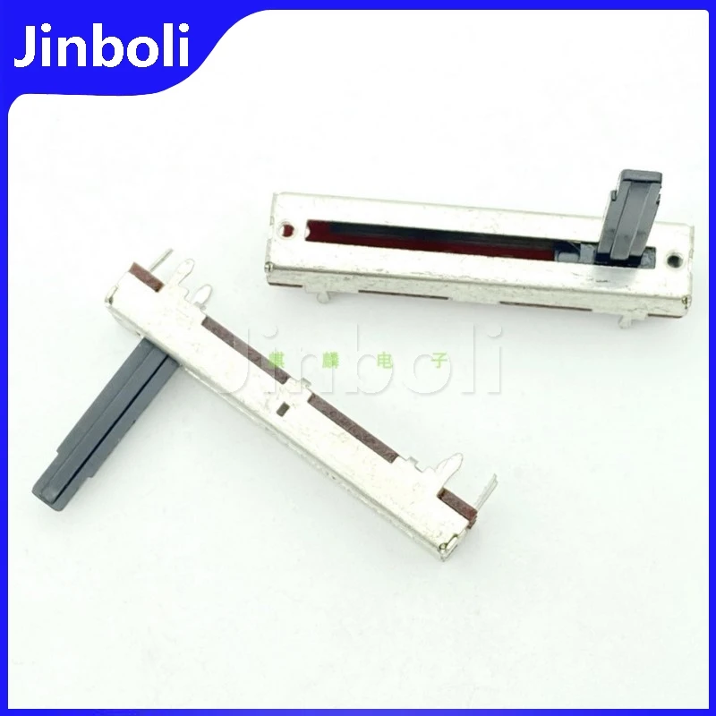 2PCS 45mm Mono B5K Single 3Pins Straight Sliding Potentiometer Amplifier Audio Mixer Volume Fader Stroke 30mm Handle Length 20mm