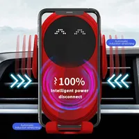 Fashion Qi Fast Wireless Charger Car Phone Holder Smart Infrared Sensor Air Vent Mount Automatic Clamping Mobile Phone Stand