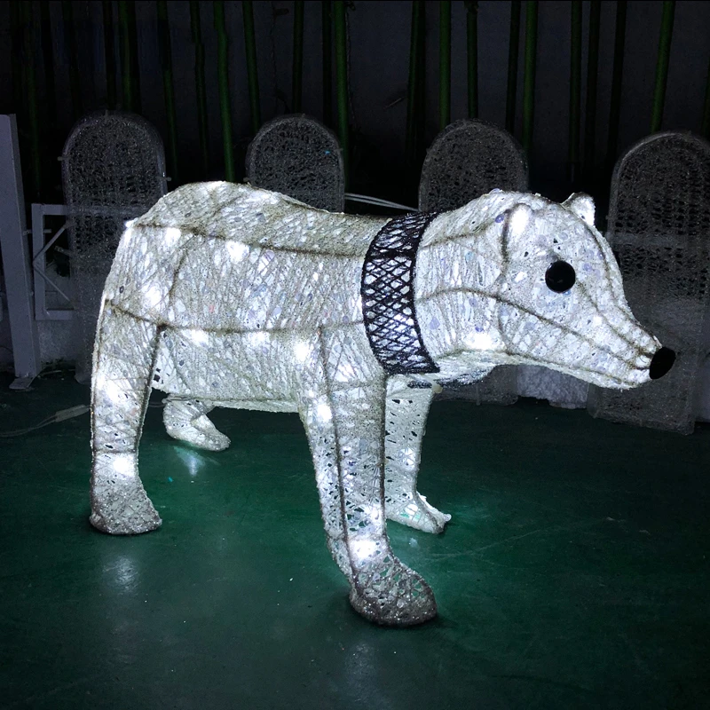 customized event party decoration white color led polar bears christmas lights