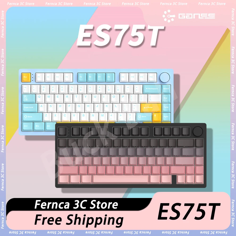 

GANSS ES75T Magnetic Switch Keyboard Aluminium Alloy Three Mode Wireless Mechanical Keyboard 8K Gaming Keyboard Valorant Gamer