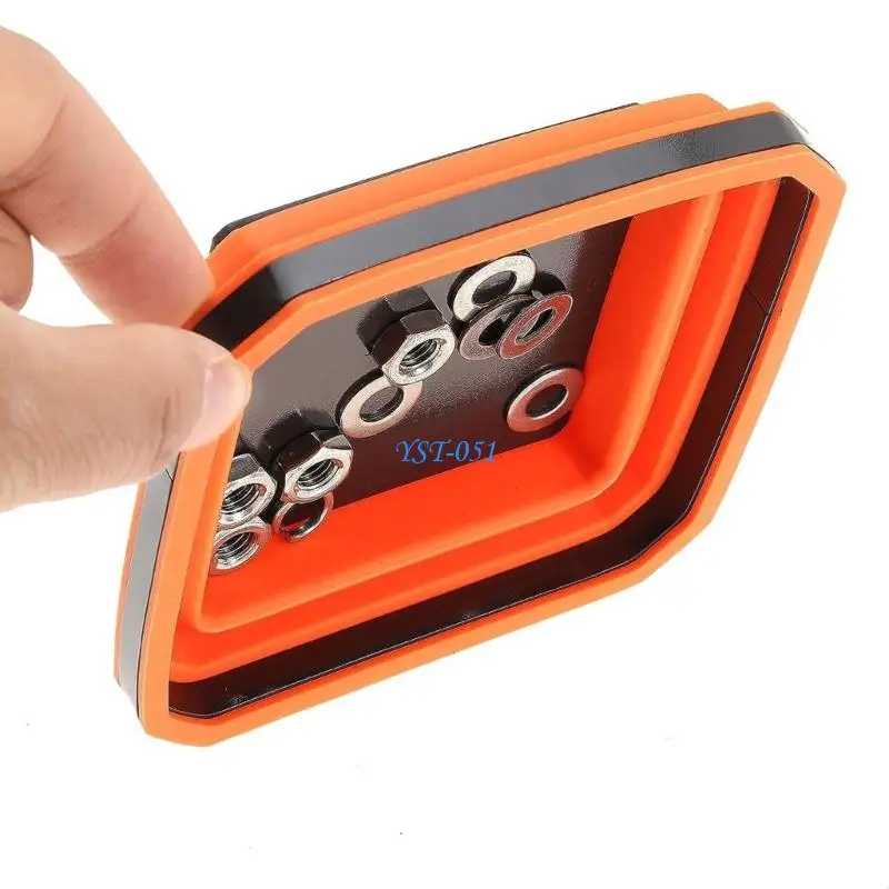 E15A Pack of 4 Silicone Parts Trays Foldable Collapsible for Secure DIY Projects Home Repairs Organization