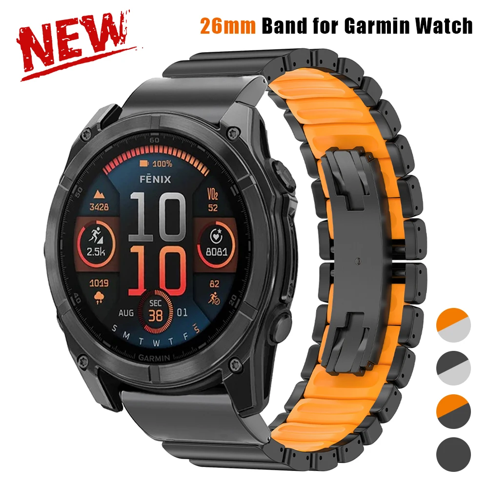 

26mm Quict Fit Band for Garmin Watch Fenix 8 7X Pro 51mm 6X Enduro 3 2 Luxury Titanium Strap for Garmin Tactix 7 Pro Accessories