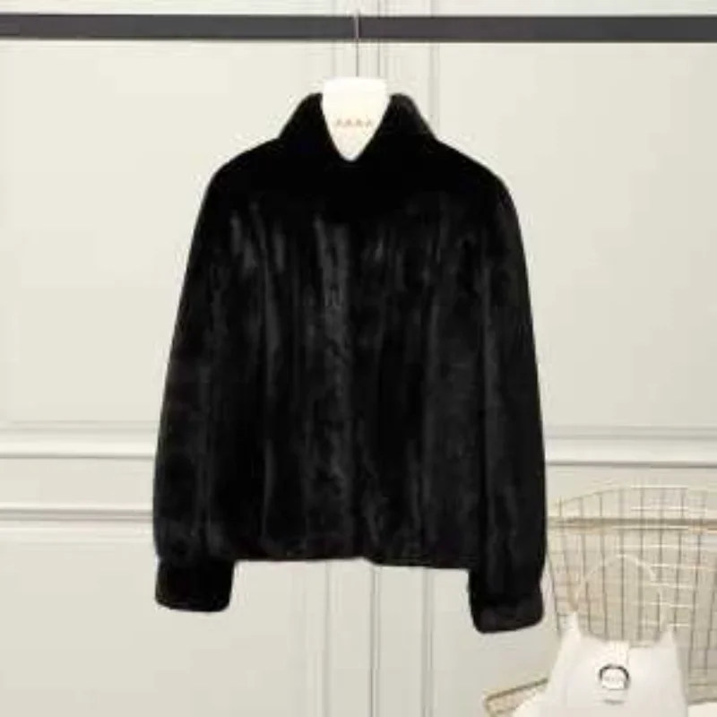

Environmentally Friendly Mink Fur Mink Coat 2025 New Women's Fashionable Stand Collar