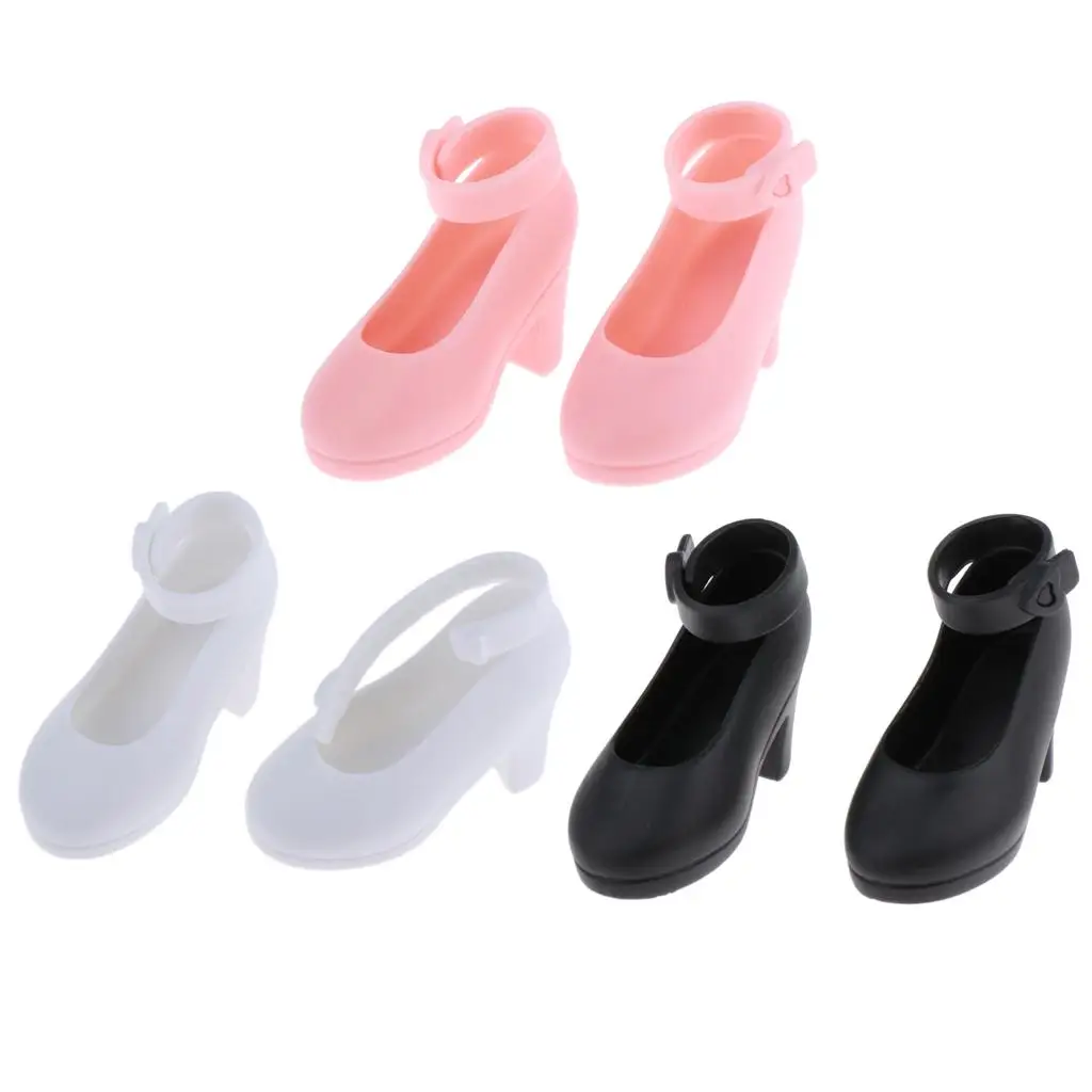 Lovely 1/4 Bjd Girl Doll High Heel Ankle Strap Party Jelly Shoes Accessory