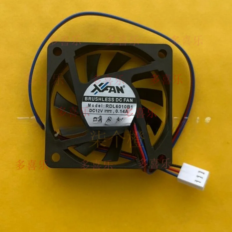 

EE 1PCS RDL6010B1 6010 DC12V 0.14A 6CM 3-Wire Silent Cooling Fan