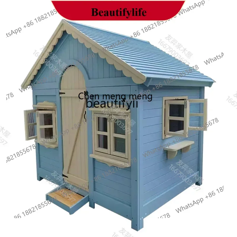

D178 Outdoor preservative wood, game room, kindergarten, outdoor log cabin, removable assembly toy tree house