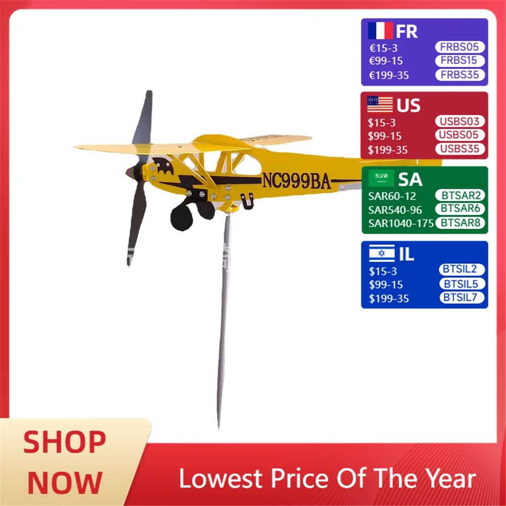 

Outdoor metal airplane windmill universal rotation courtyard garden balcony ornament lawn