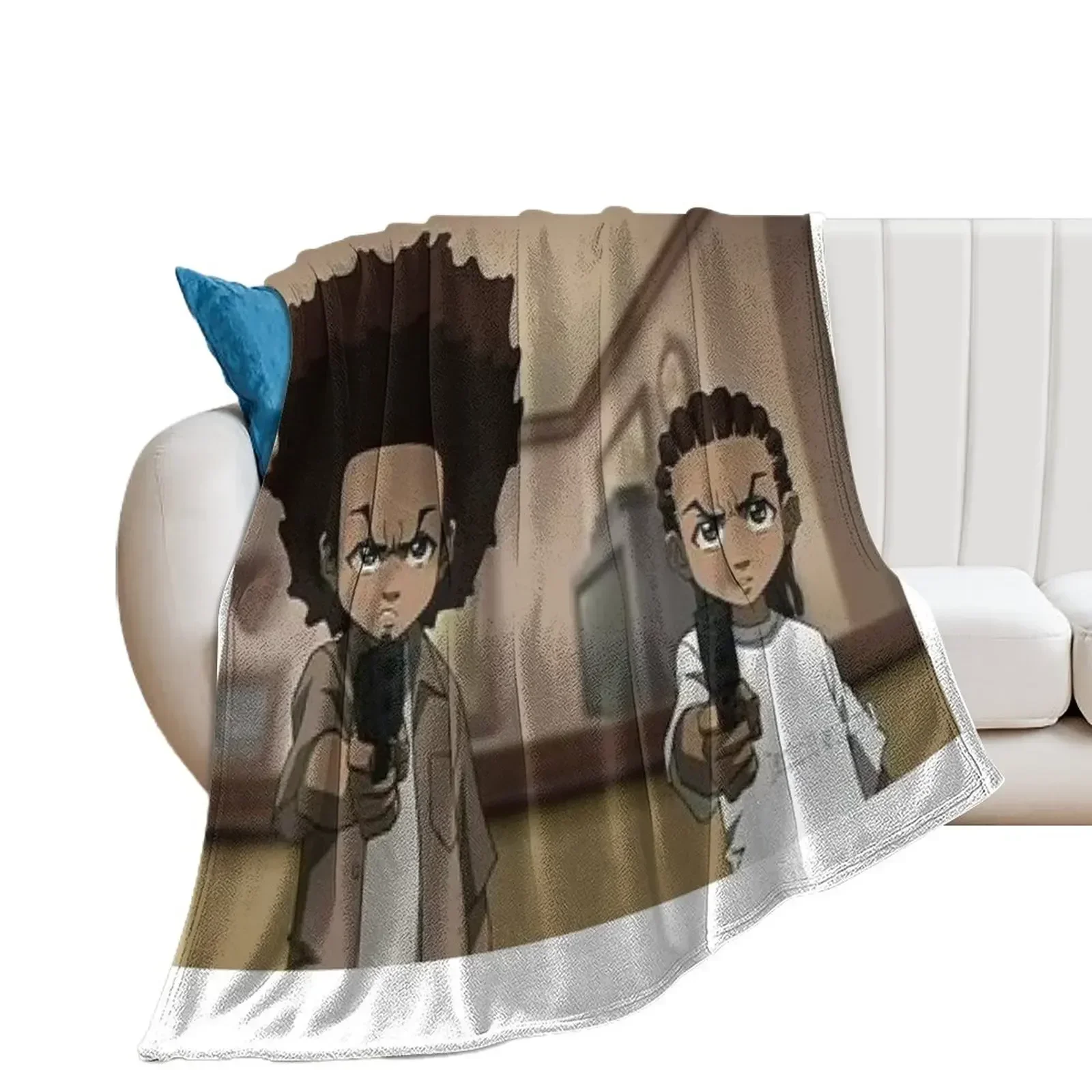 

The Boondocks Huey, and Riley Throw Blanket Fashion Sofas Bed covers Blankets