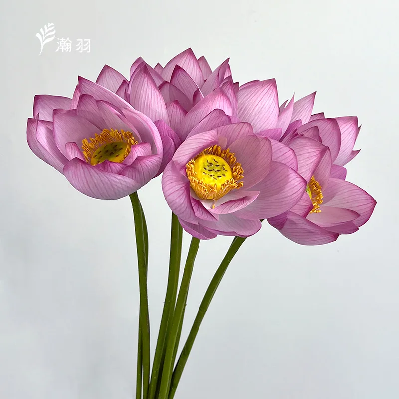 Flor de loto Artificial para decoración del hogar, arreglo de flores de paisajismo en maceta, adornos para el salón, decoración de piscina, Shootin escénico