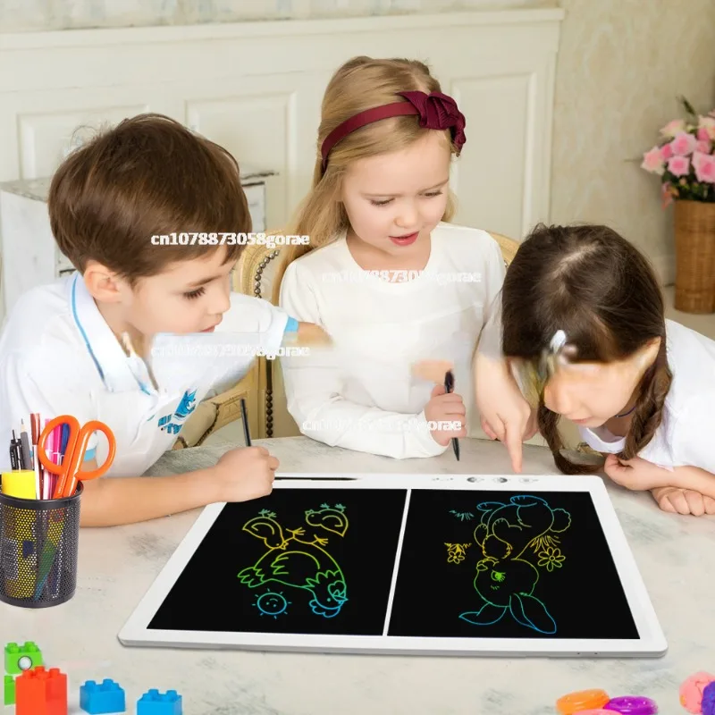 Digital 15/20/22 Inch Big Size Whiteboard Lcd Writing Tablet Kids Drawing Board Writing Tablet Dual Screen Memo Pad