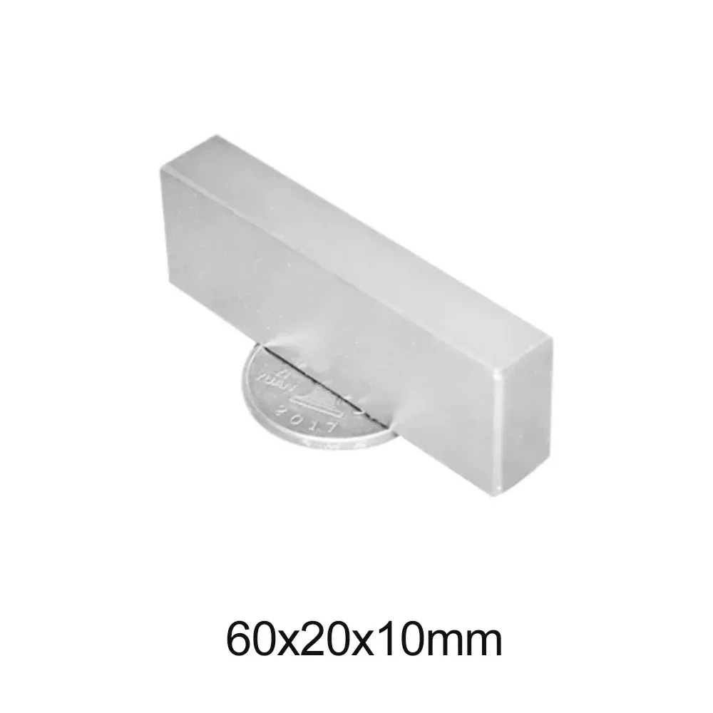 60x20x10 Super Strong Neodymium Magnet Strip Block Permanent Magnet 60x20x10mm Powerful Magnetic Magnets 60*20*10 mm