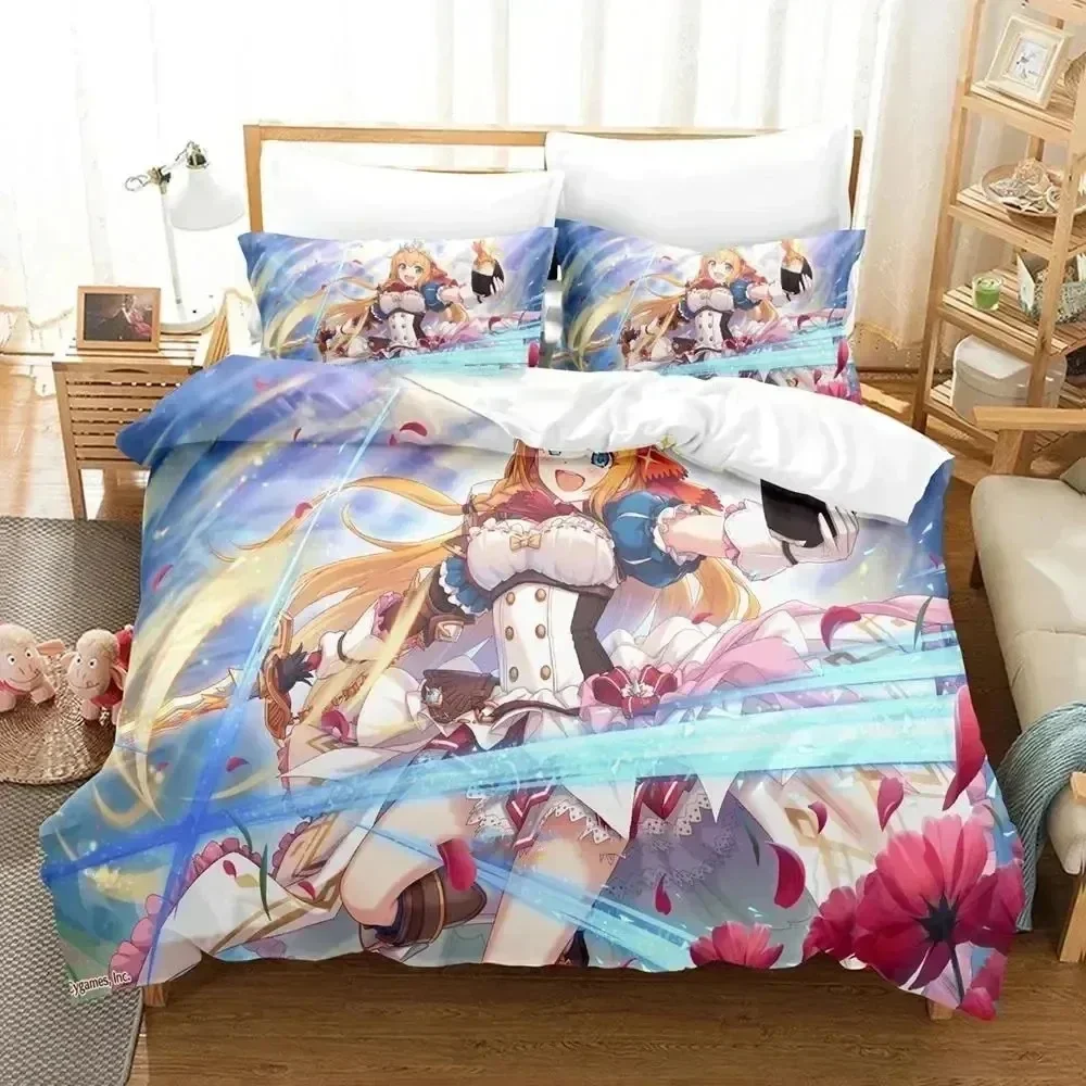 Anime Game Princess Connect! ReDive Bedding Set Duvet Cover Bed Set Quilt Cover Pillowcase Comforter king Queen Size Boys Adult0