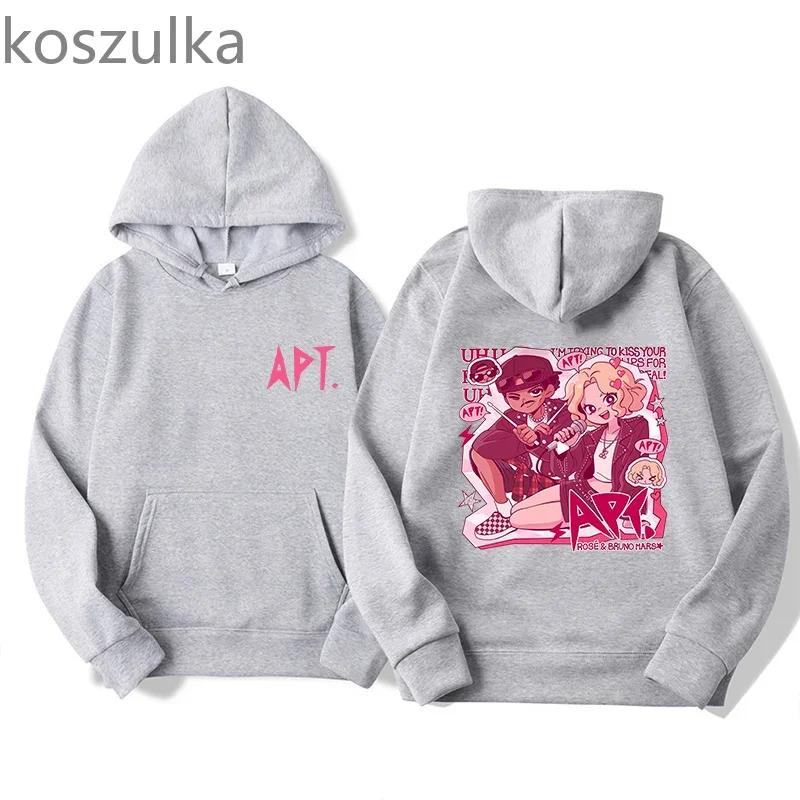 Apt Rose Bruno Mars Album Hoodies Hip Hop Music Shirt Cotton Hoodie Casual Fashion Unisex Sweatshirts Patterned Tops Streetwear