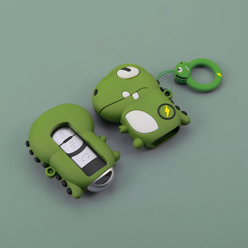 Good Silicone Dinosaur Style For Mazda 3 5 6 CX5 CX7 CX-5 CX-3 CX-9 Atenza 2 3 Button Smart Remote Car Key Case Cover Fob Ring