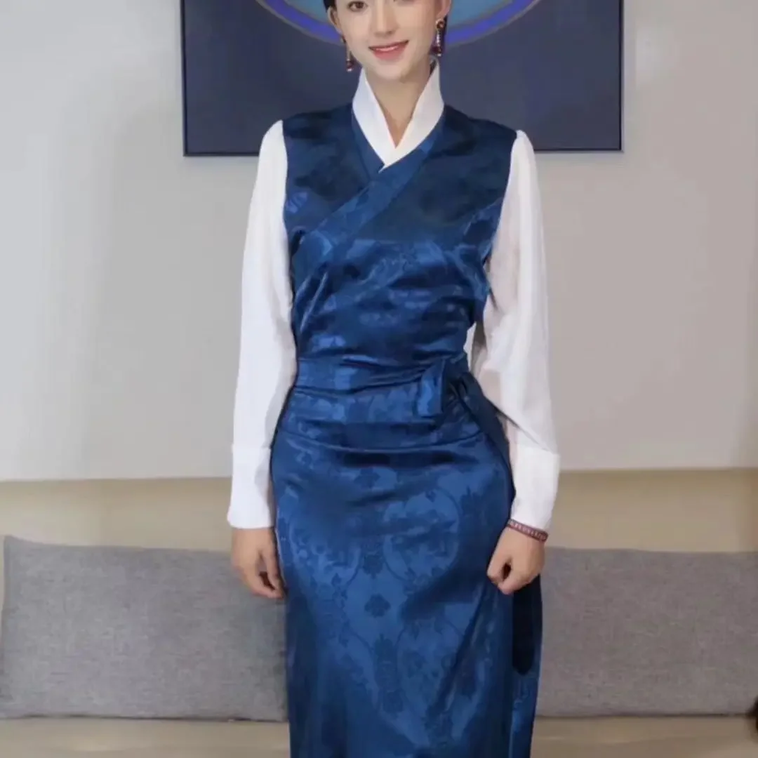 Summer Kangba Tibetan New Wave Dance Style Ethnic Pola Dress