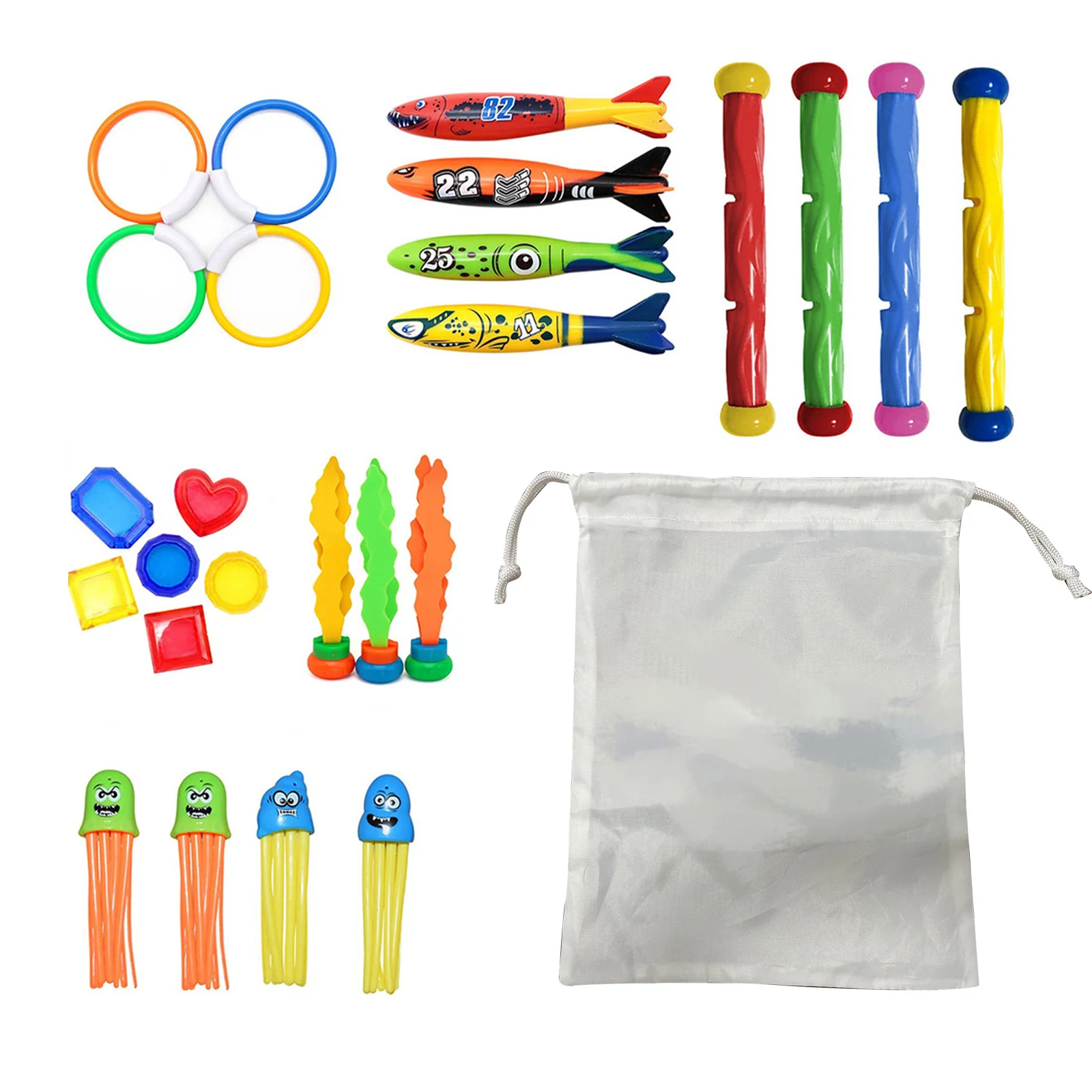 

Diving Torpedo Throwing Toys Pool Diving Game Summer Child Underwater Diving Stick Play Water Toy 25 Pcs