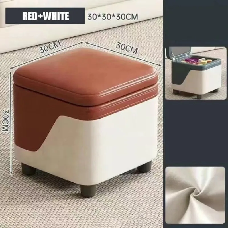 

Многофункциональный небольшой табурет для хранения — коробка для домашних игрушек, стул для обуви в прихожей и сиденье для журнального столика, компактный