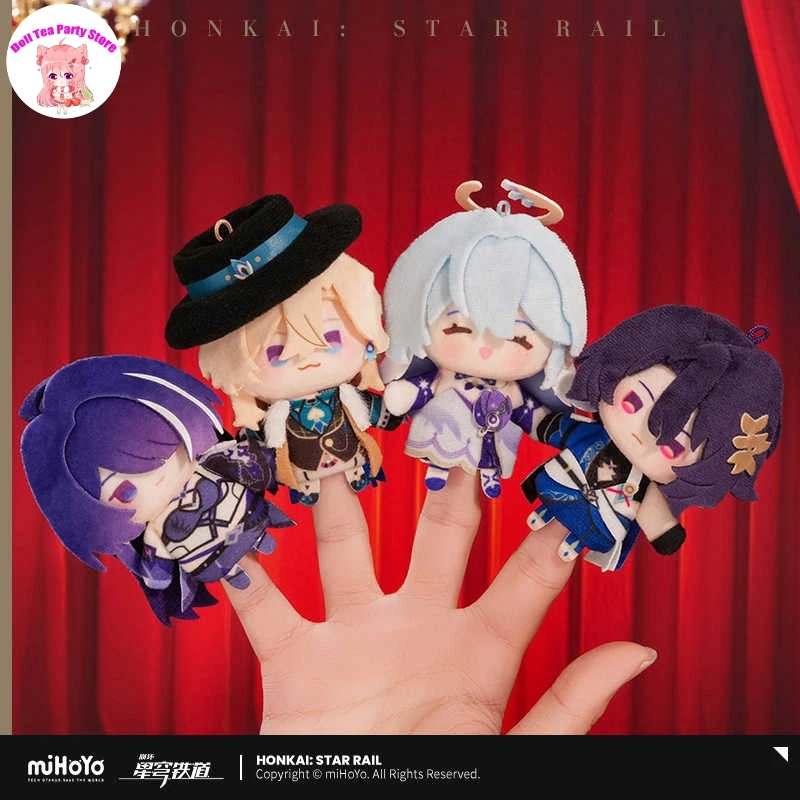 

Официальный MiHoYo, натуральная Honkai Star Rail, плюшевая кукла на палец, блестящий Sampo, черный лебедь, Робин Ачерсон, кулон, плюшевая кукла, подарки