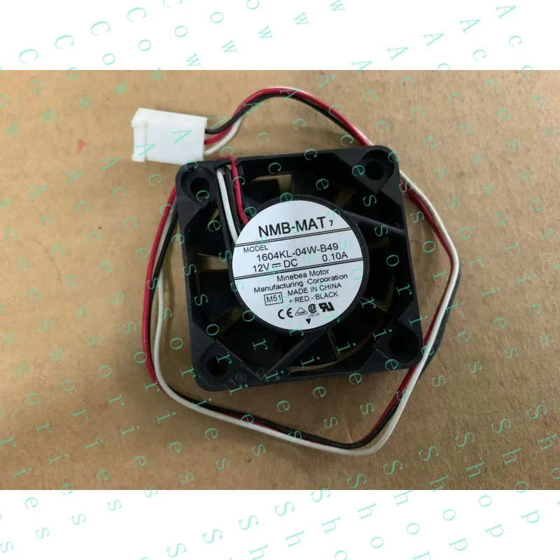 PP+ 1PC  12V 0.1A 40*40*10mm Power Supply Fan 1604KL-04W-B49 4010 4CM