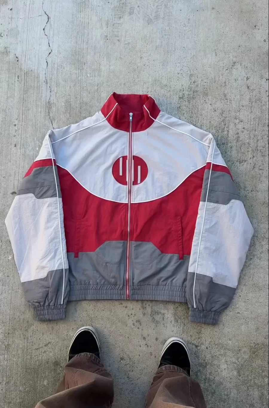 Y2K Loose Red White Spliced Bomber Jacket Oversized Zipper Racing Jacket Men Women Casual Sports Light Jackets Windproof Coat 8 S7c6e986250f6424ebbdb3064f6d677baX