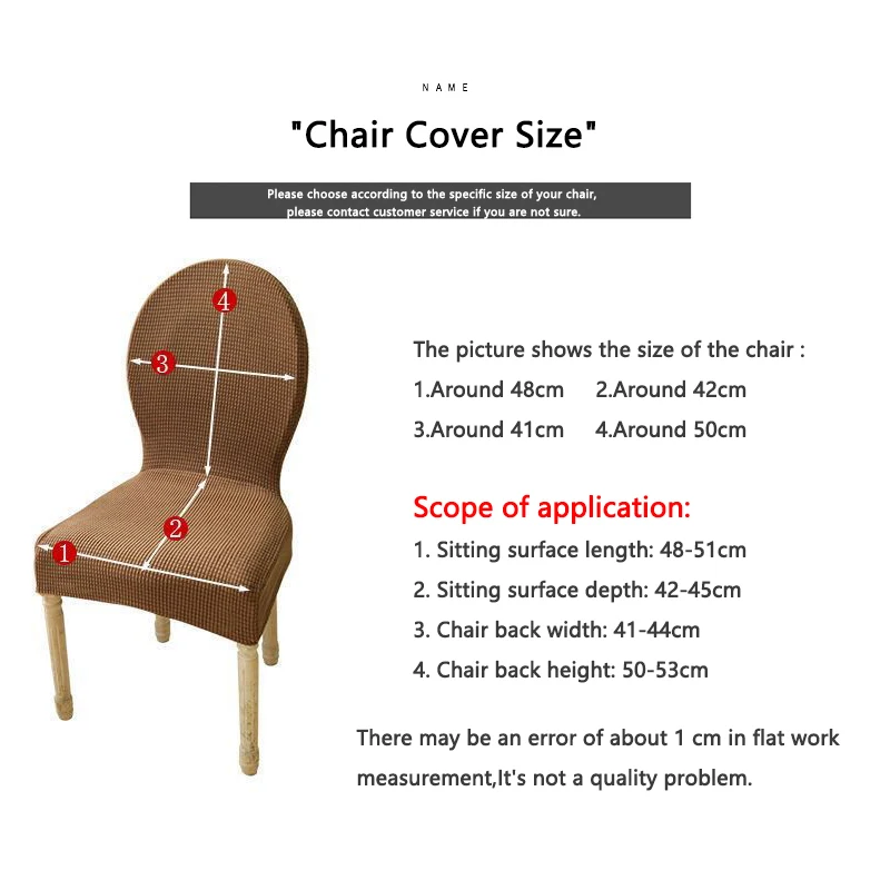 Retro Home Round Back Seat Chair Cover Polar Fleece Slipcovers Protector Case Chair Cover For Room Kitchen Hotel Banquet Cover