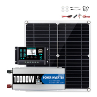10000W Solar System Complete Set Dual USB Inverter 220V 300W Solar Panel 100A Controller for RV Camping Home Backup CE FCC