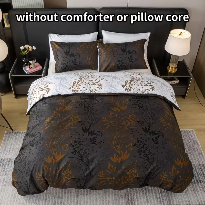 

枯木逢春 Printed Three-Piece Quilt Cover Set, Skin-Friendly and Breathable Bedding, Suitable for All Seasons (1 Quilt Cover + 2 Pillowcases), Ultra-Soft Breathable Fabric, Skin-Friendly, Comfortable, Breathable, Machine Washable