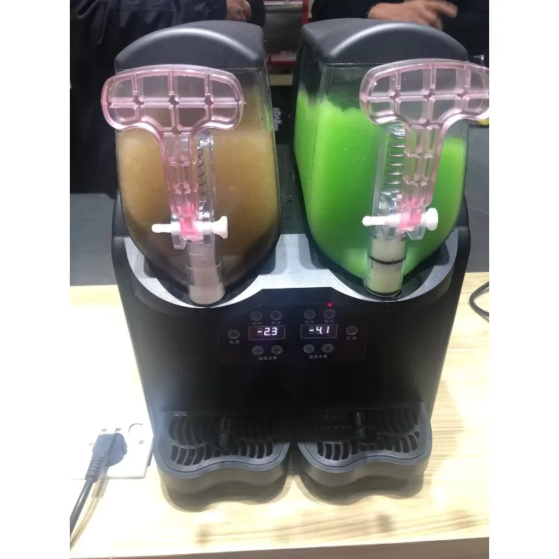 ماكينة صنع العصائر المنزلية الصغيرة المحمولة جرانيتا مارغريتا دايكيري سلاش 3L × 2 خزانات صانع المشروبات المجمدة ماكينة طين صغيرة