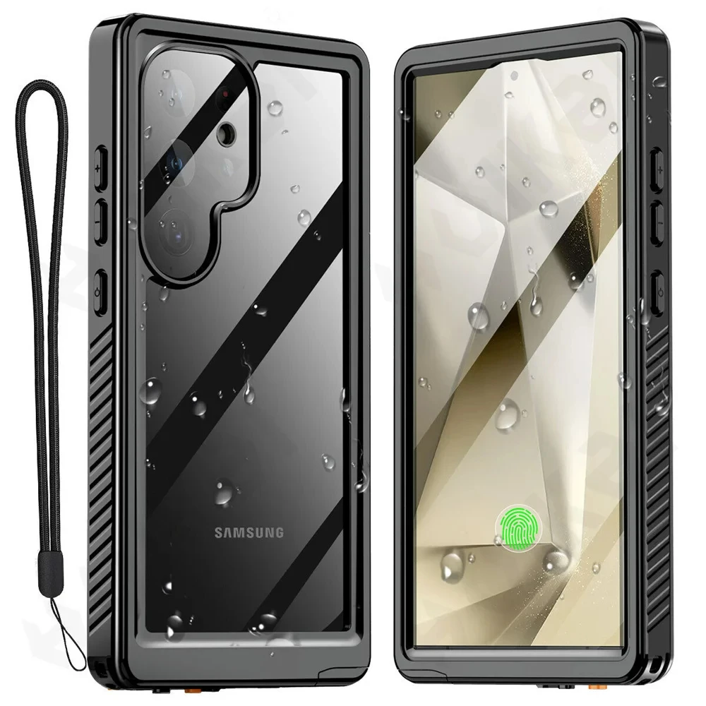 IP68 Shellbox Waterproof Case For Samsung Galaxy S24 S23 S22 Ultra FE A55 A35 A15 A54 4G 5G Aluminum Swimming Phone Luxury Cover