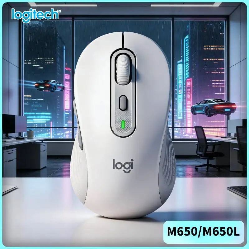 Logitech M650/M650L Ergonomic Mouse - Soft Thumb Rest, Silent Clicks, 10m Stable Wireless Range, 24-Month Battery