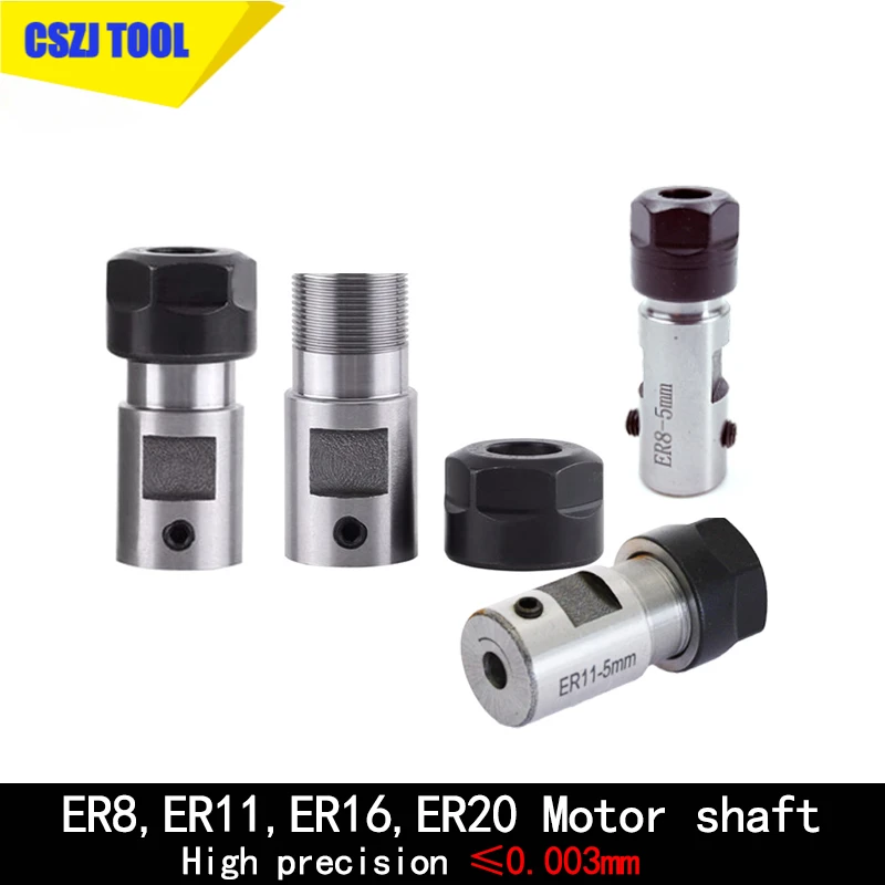 CSZJ ER8 ER11 ER16 ER20 C10 C16 C20 C25 tool holder motor shaft post spindle 6mm 8mm 5mm for ER tool holder Engraving machine