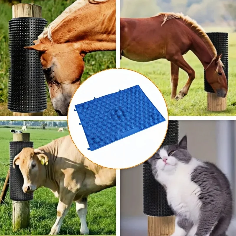 

2 шт. Это коврик для защиты от царапин или коврик для снятия стресса для лошадей, подходит для различных животных. Вы можете настроить его под свои нужды.