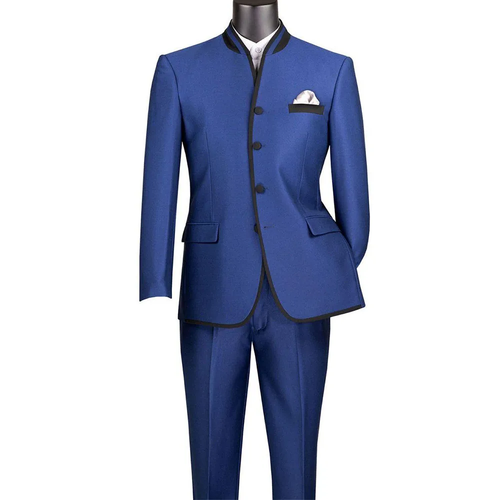 

Luxury Navy Men Suits High Quality Business Formal Occasion Single Breasted Special Customize 2 Pieces Jacket Pant Male Clothing