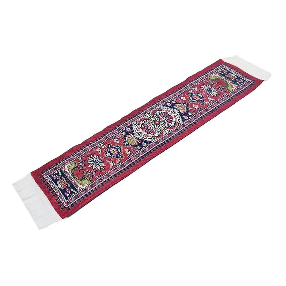 Gift 1:12 Scale Dollhouse Carpet Turkish Style Multi-colored House Tableflag Weaving Playing House Thread Mat Dollhouse
