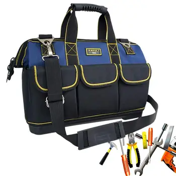 Multi pocket tool bag zipper tool organizer with multiple pockets large capacity tool bag portable organizer bag for