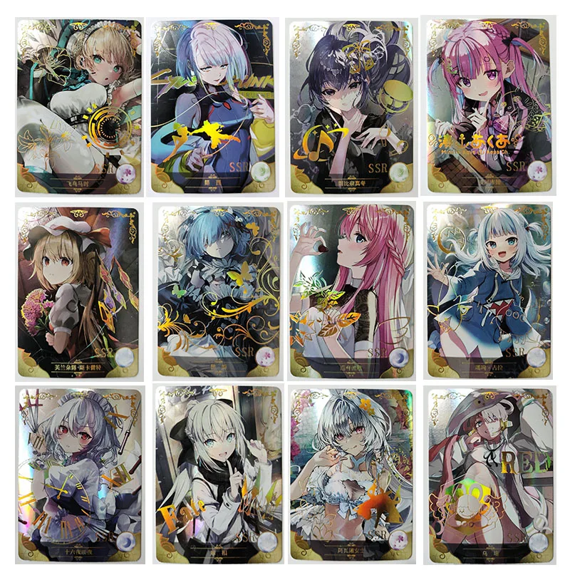 Anime Goddess Story Megurine Luka Gawr Gura Ssr Card Game Collection Rare Cards Children's Toys Boys Surprise Birthday Gifts