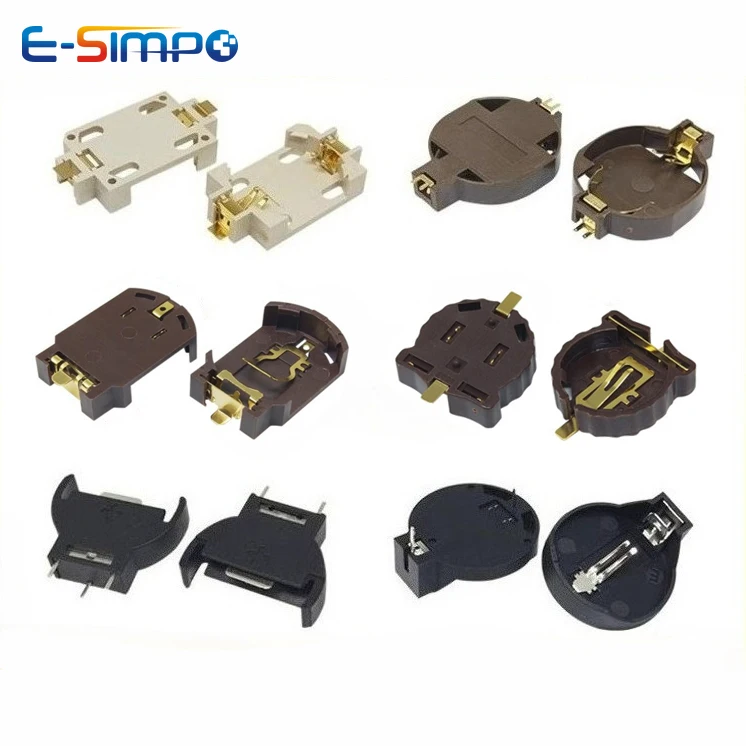 

20pcs CR2032 3V CR2450 CR2025 Battery Socket BS-2 BS-6 BS-8 BS-10 Gold Vertical Horizontal DIP SMD Button Battery Holder