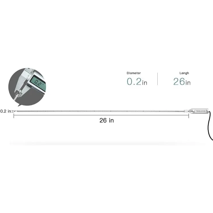 0.2inch Rod Digital Gun Barrel Bore Scope Gun Cleaning Camera-Fits .20 Caliber & Larger Hunting Shooting Firearms