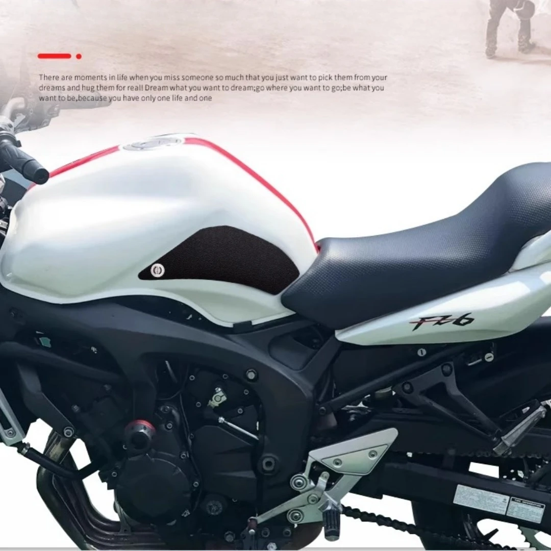 for Yamaha FZ-6 2006-2010 Motorcycle fuel tank sticker fish bone sticker anti-slip protection side sticker view 4