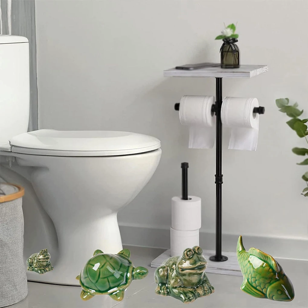 Toilet Floor Bolt Caps Ceramic Sea Turtle Frog Toilet Bolt Caps Cute Bathroom Decor Toilet Replacement Parts Easy installation