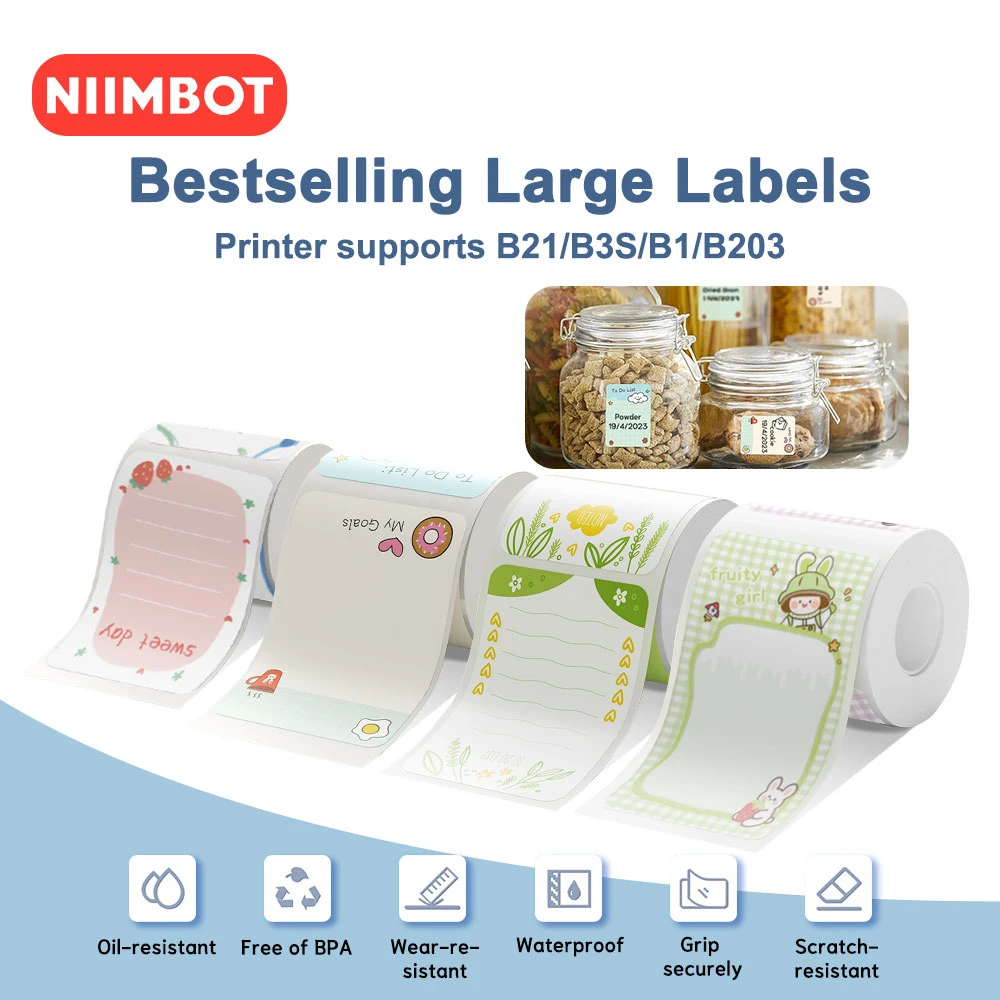 Original Niimbot B21/B3S/B1/B203 Colorful Label Sticker