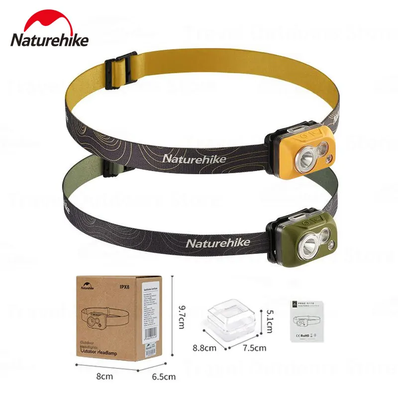 Naturehike Outdoor IP68 Waterproof Headlight H7 LED Camping Hiking Fishing Head Bushcraft Tactical Accessory Lasting Headlamp