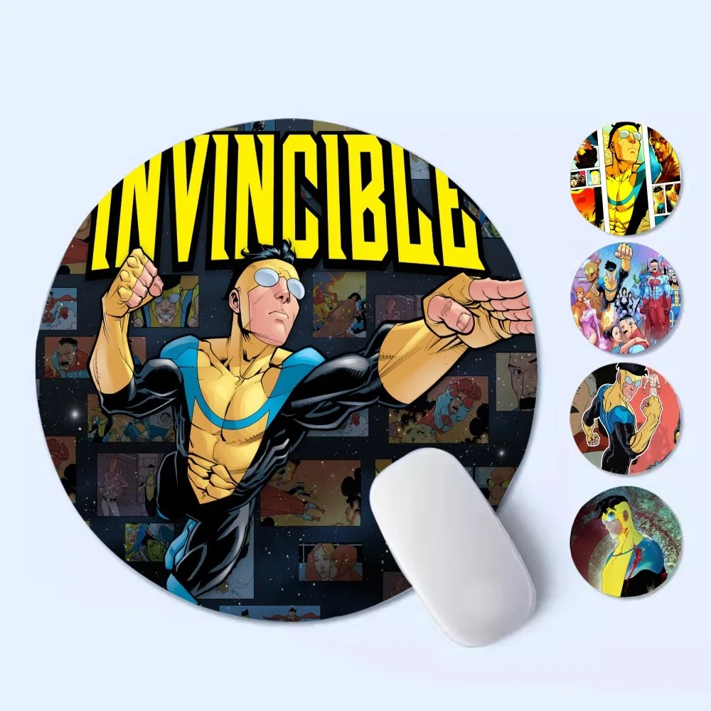 

I-Invincible Mousepad 20x20cm Round Desktop Desk Mat Kawaii Gaming Accessories Students Writing Pad Mouse Pad for PC Desk Pad