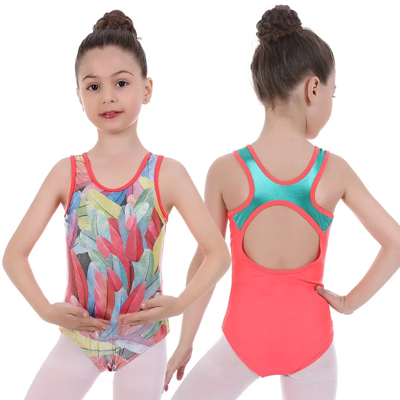 

Girls' Rhythmic Gymnastics Leotard Professional Dance Practice Suit Ballet Performance Competition Costumes for Ages 3-12