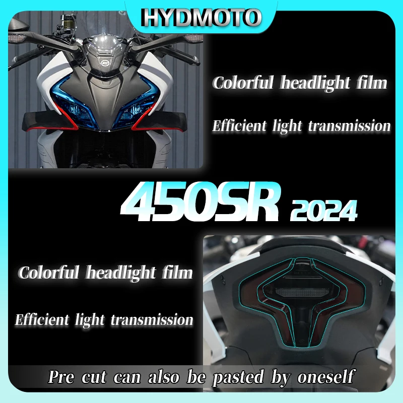 For CFMOTO 450SR 450sr 2024 transparent headlights instrument film tail light film protection stickers motorcycle accessories