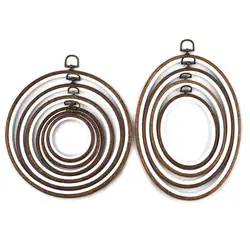 Sewing Tool Embroidery Round Oval Shape Plastic Cross Stitch Hoops Frame Ring Household Craft Embroidery Set Sewing Accessories