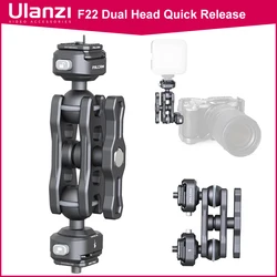 Ulanzi Falcam F22 Dual Head Quick Release Magic Arm 360° Rotation for DSLR Camera Monitor Lights Recorders Microphone Audio DSLR