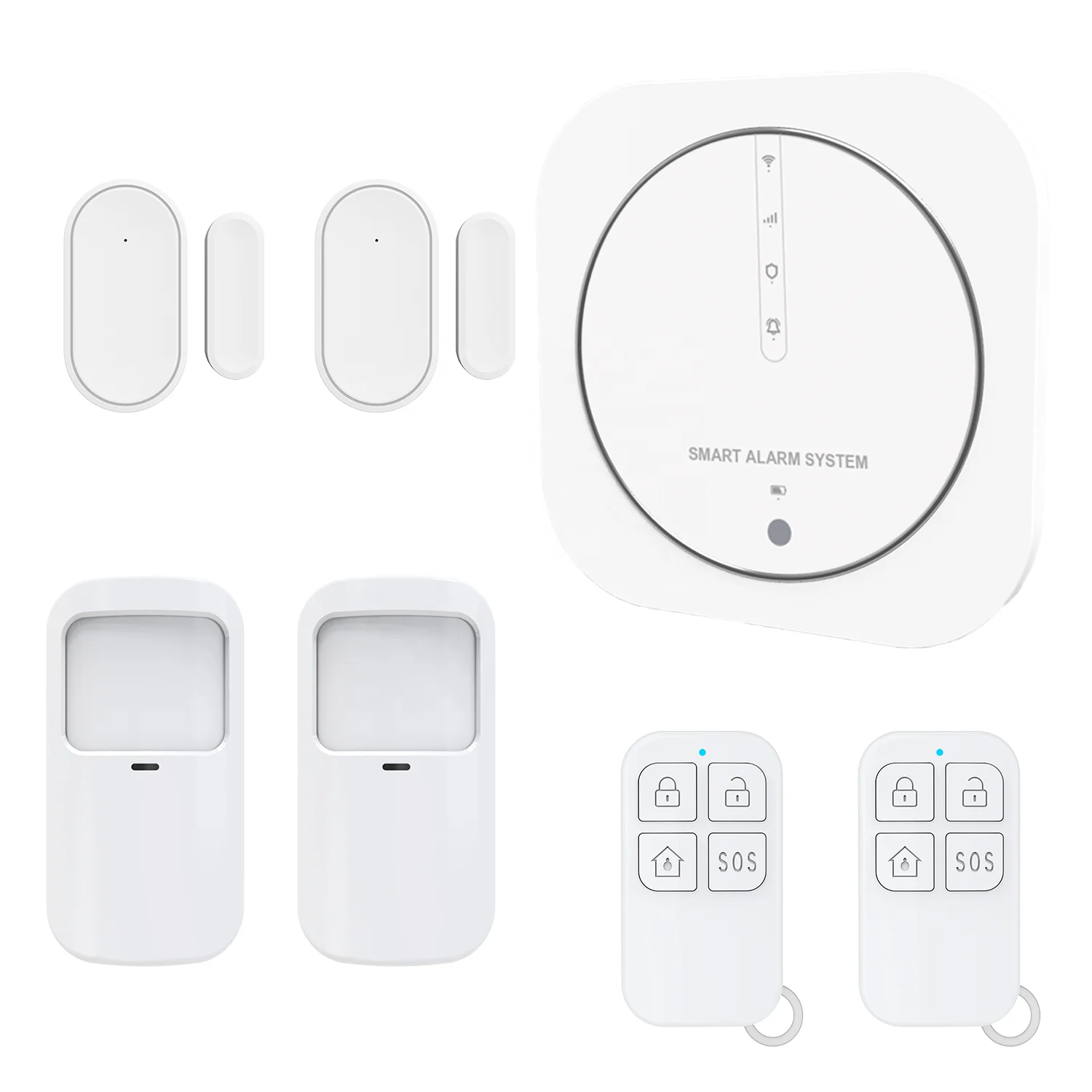 

Smart Home Wireless Security Alarm System WiFi-GSM Alarm System Powered by Tuya Works with Alexa