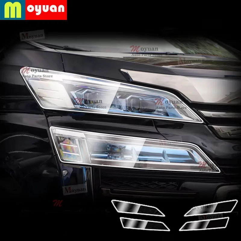 

For Toyota Vellfire 2018-2022 car Accessories 2 Pcs Car Headlight Protective Film Headlamp Transparent Black TPU Sticker